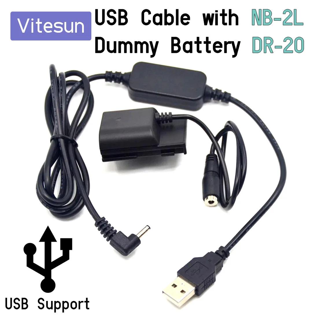 Vitesun ͸ USB ̺   NB2L  ͸ DR-20, ĳ G7 G9 S40 S45 S50 S55 S60 S70 S80 EOS 350D 400D , 5V